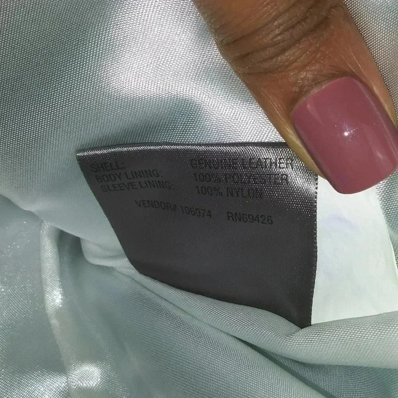 Wilson's Leather Pelle Studio Blue Leather Blazer - Picture 6 of 7